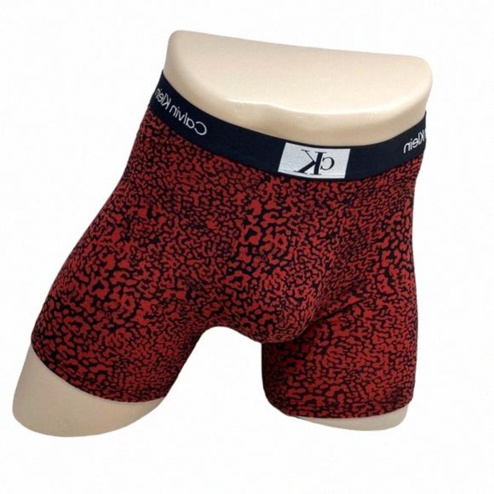 Calvin Klein 3 Pack Underwear Boxer Brief Cotton Stretch NB3529911 Men Red Black - Picture 2 of 10